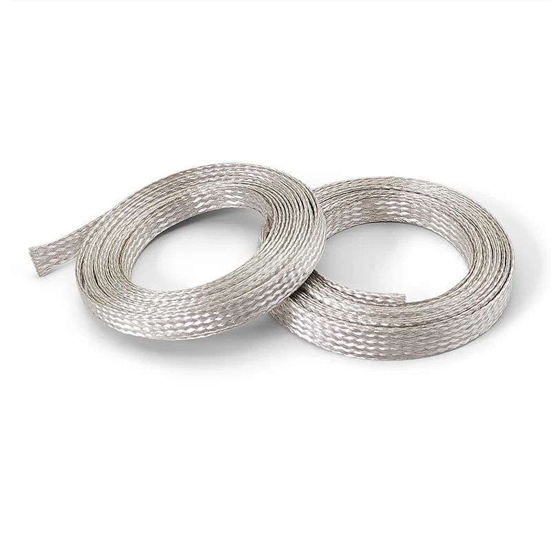 2~25mm Silver Plated Copper Telescopic Braided Net Shield Sleeve Anti-Interference Electromagnetic Wave Proof Cable Protector