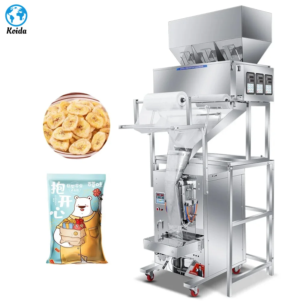 Gold Seller Chips Nitrogen Vertical Macaroni Puffed Food Packaging Machine Banana Chips Packaging Machinery for Snack