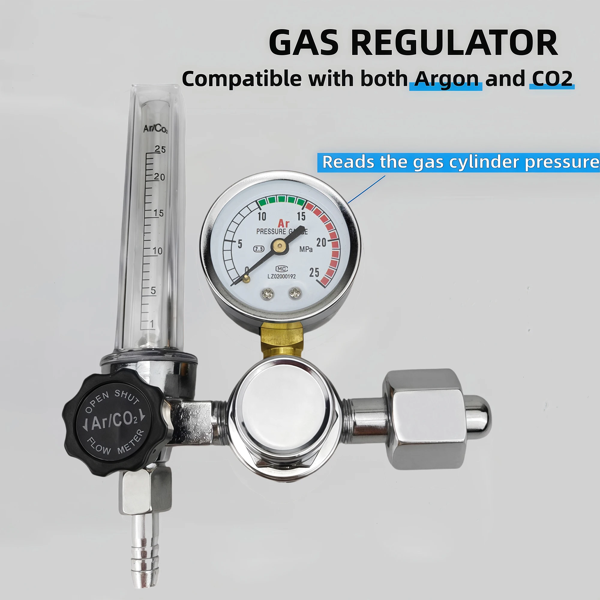 Yeni Argon regülatörü 0-25Mpa - Seam Gauge Metal incelemesi ve fiyatı