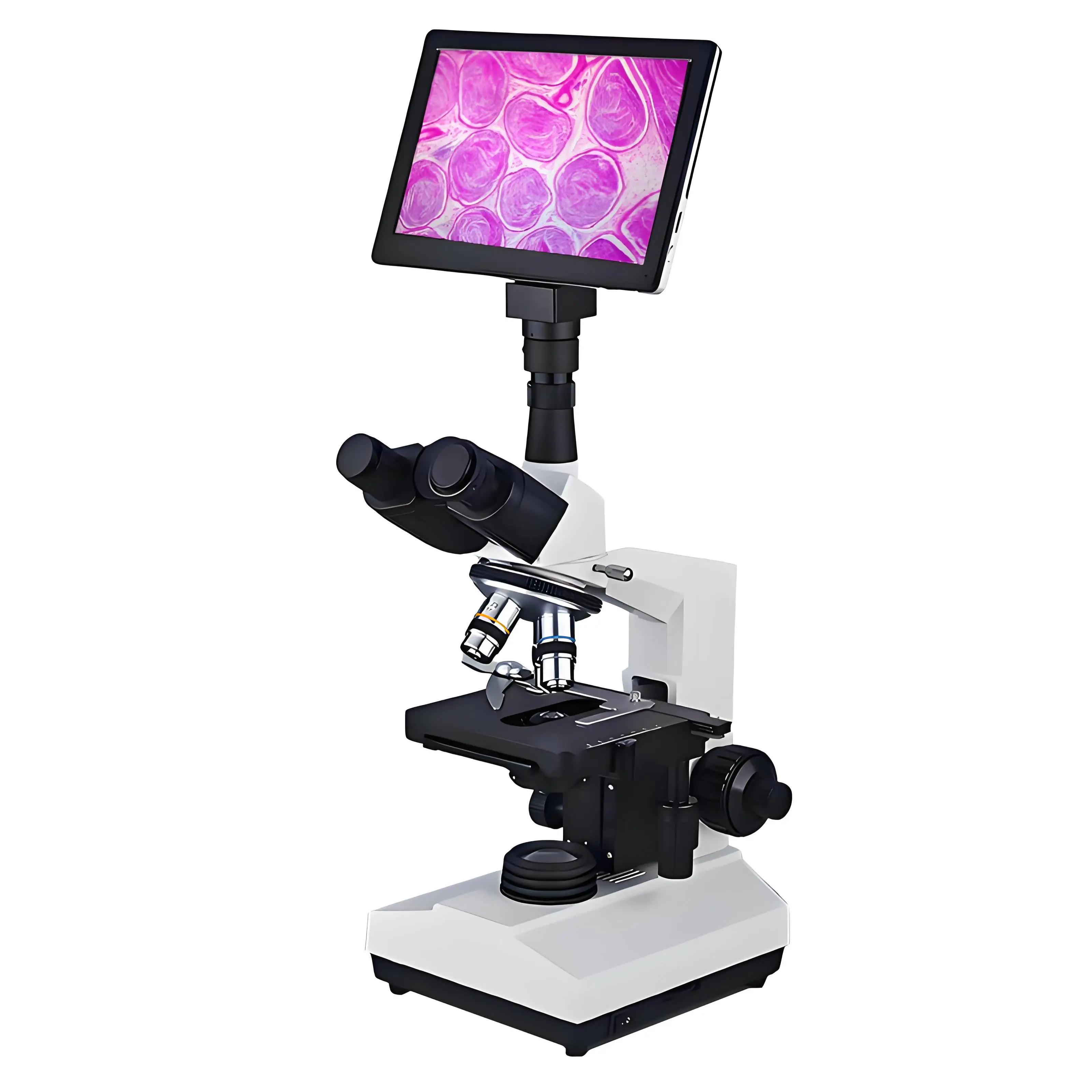 

WEIAI LED Light HD Screen 1600X Lcd Digital 5 Million Camera Hospital Clinic Lab School Usb Biological Trinocular Microscope