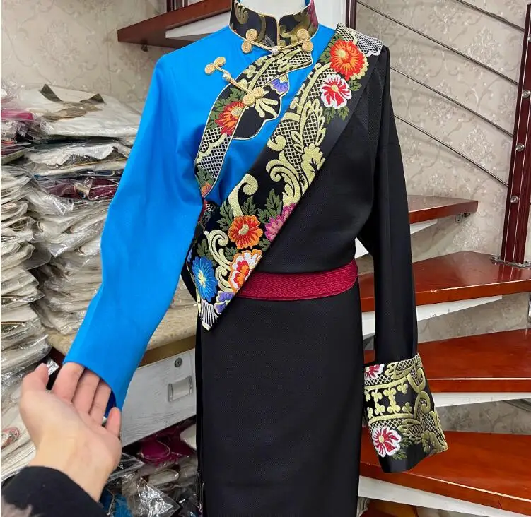 Autumn Tibetan Top With Chinese Style Button up Tibetan Clothing for Women