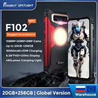 Fossibot F102 Rugged Smartphone Helio G99 Android Cell Phone 20GB+256GB 16500mAh Camping Light IP68 Waterproof Mobile Phone NFC