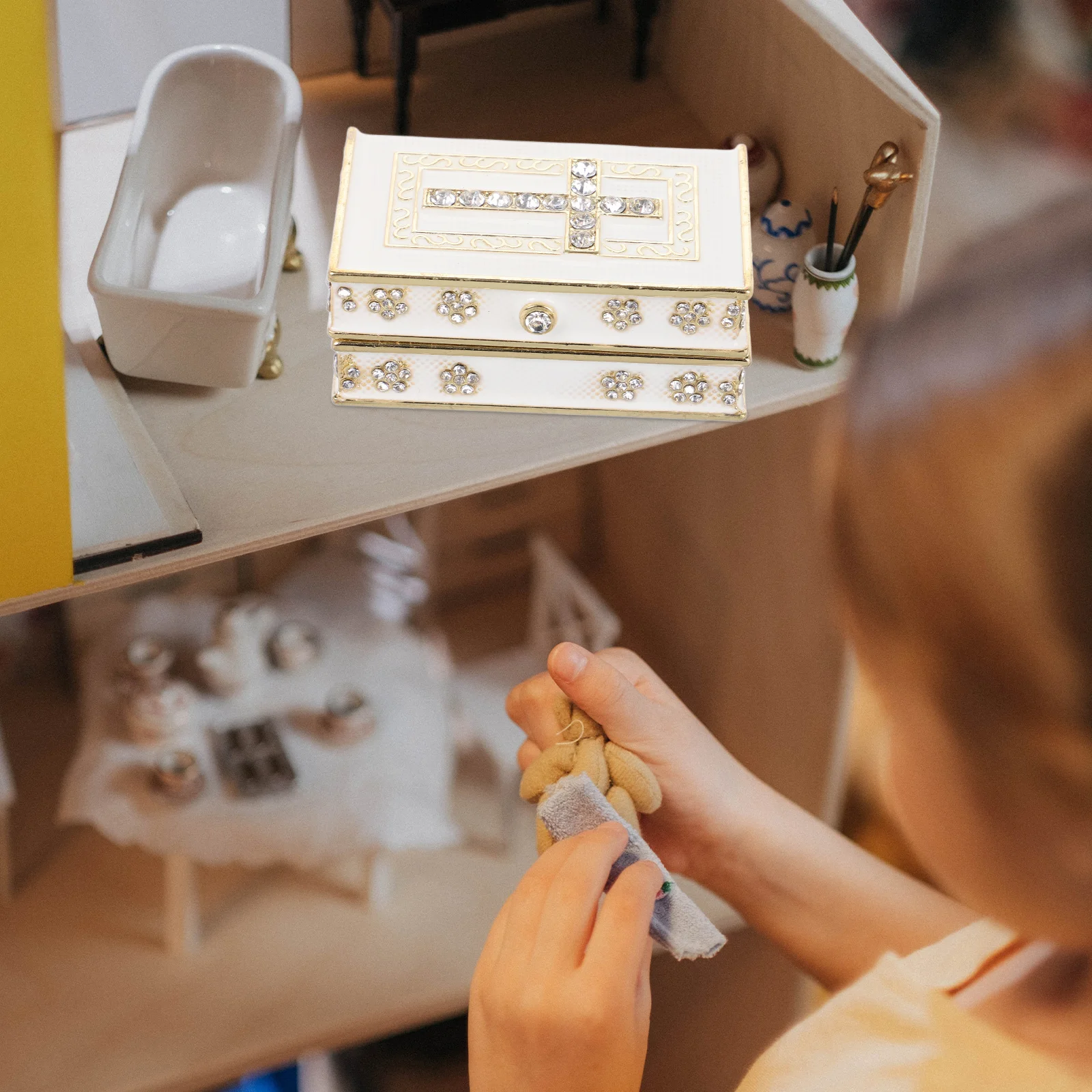 

Simulation Book Storage Box Vintage False Book Organizer Compact Key Jewelry Holder Decorative Storage Organizer