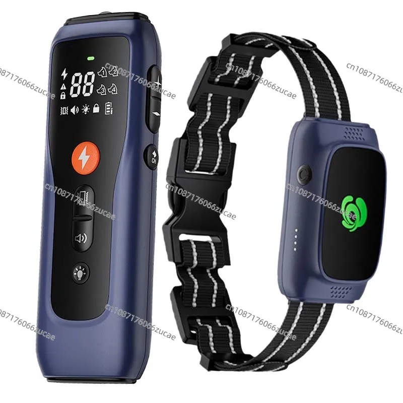 Remote Control Pet Training Shock Collar Color Screen Barking Stopper Handheld Pet Dog Trainer