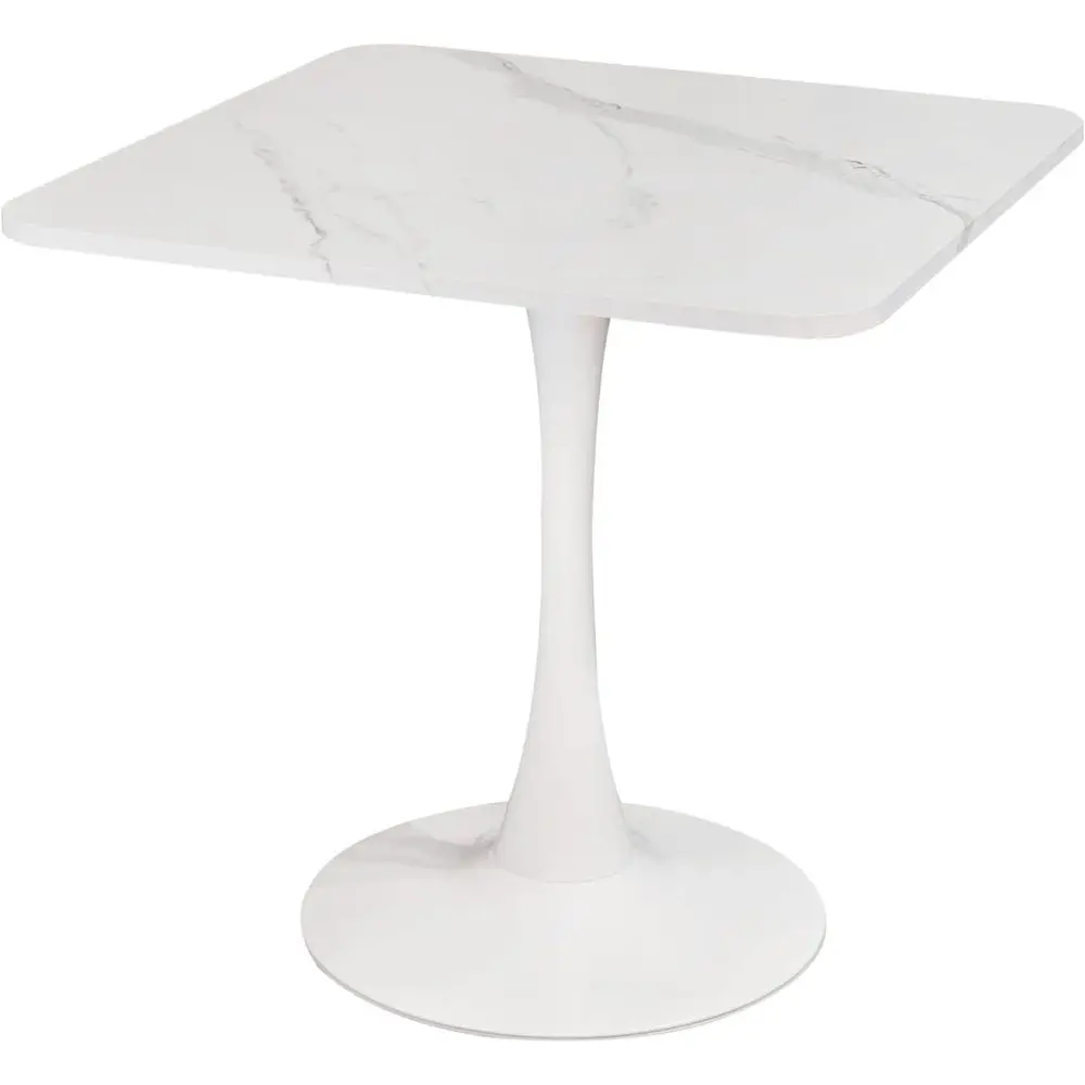 

Square ern Dinning Table 30 inches or 2-4 Bistro Tulip Table with aux Marble top,Easy Install truct,no Wobble,Stable Sturdy Meta
