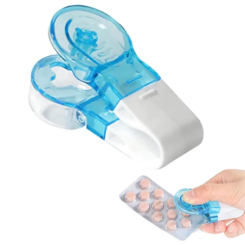 4Pcs Portable Pill Taker, Pill Dispenser Tablet Carrier, Portable Pill Taker Remover, Pill Cutter For Small Pills-[Y03A]