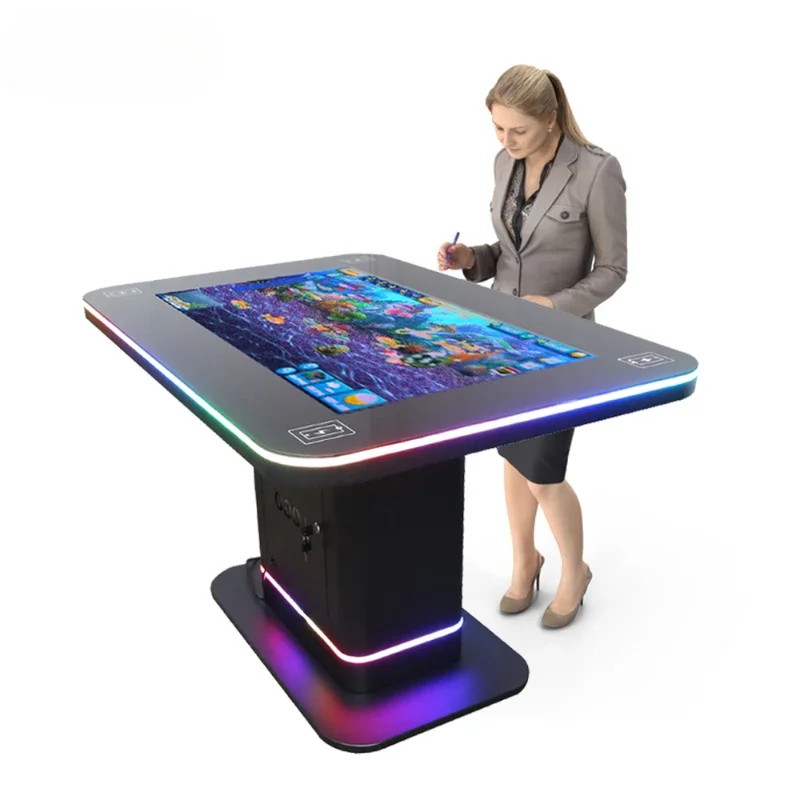 Interactive Smart Multi Touch Table Coin dispenser LCD Advertising Display Kiosk Game Table with Touch Screen