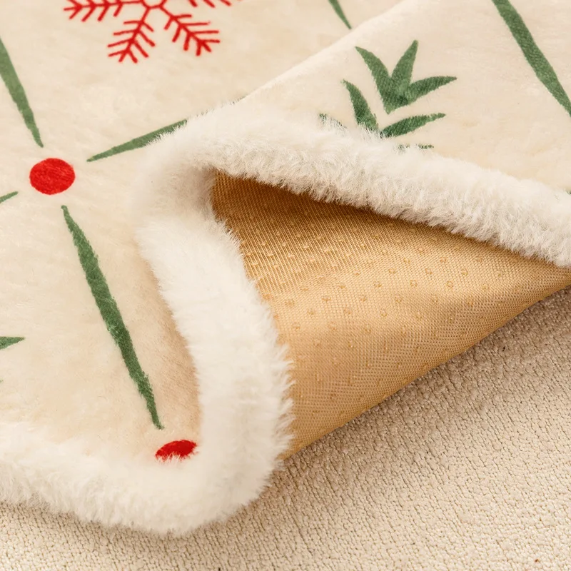 Christmas Themed Sofa Cushion Winter 2026 Living Room Straight-Cut Cover Thick Plush Anti-Slip Cat-Scratch Resistant New Arrival
