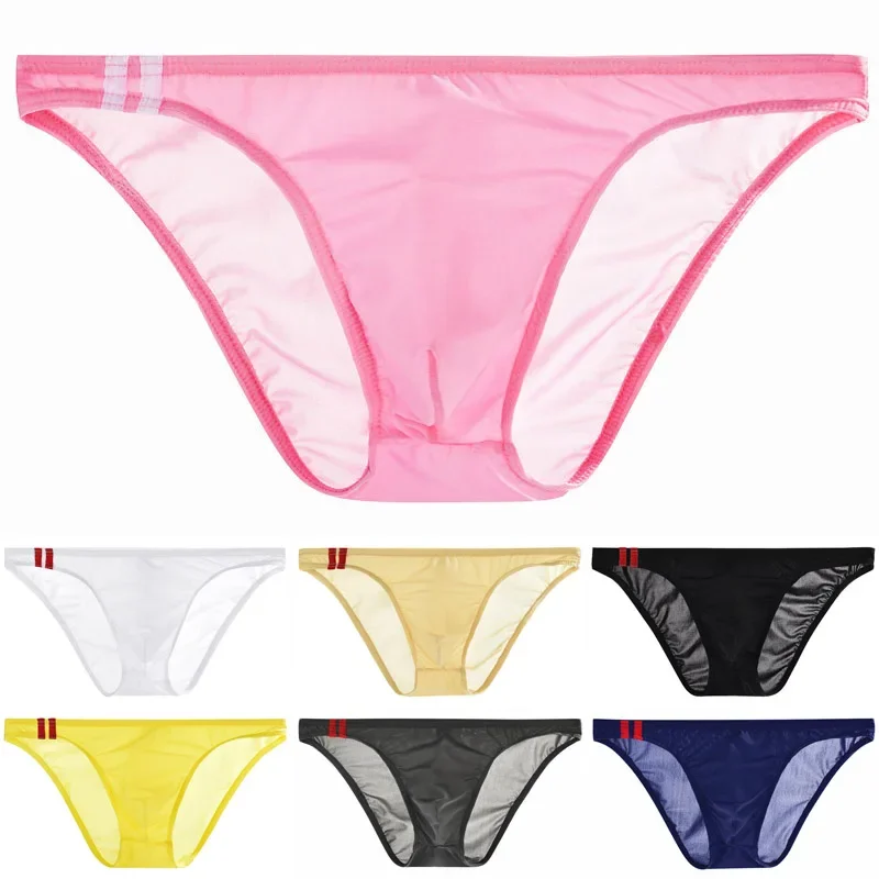 

Men's Sexy Underwear Sissy See Through Briefs Low Rise Lingerie Underpants Transparent Panties Comfortable