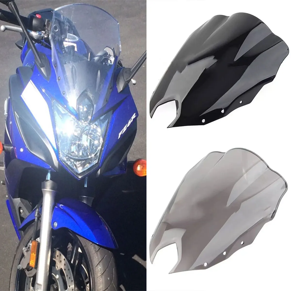 

Для Yamaha FZS600 FZ6R FZ6-R XJ6 F FZ-6R 2009-2016 2017 ветровое стекло с двойными пузырьками ветровое стекло экран ветрозащитные дефлекторы экран