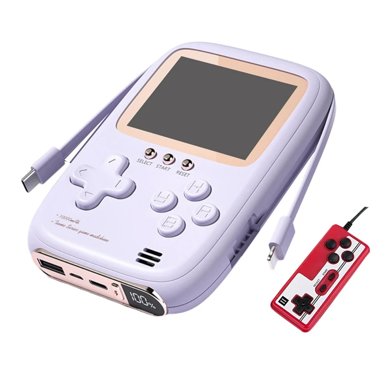 Handheld Retro Game Console+Controller 2-In-1 10000 Mah With Two-Wire Charging Nostalgic Retro Childhood Games