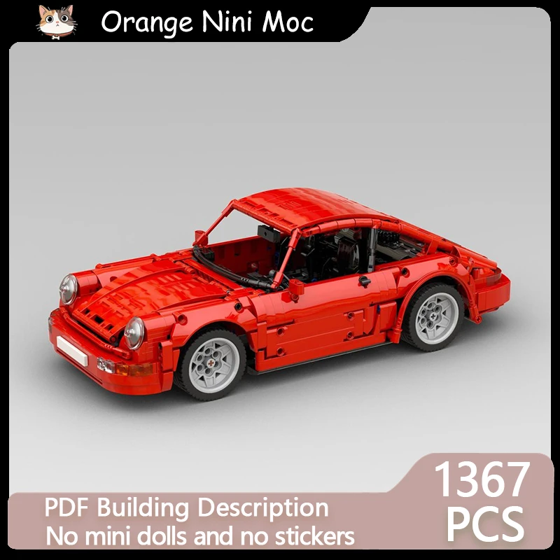 

Гоночная модель городского автомобиля MOC, конструктор из строительных блоков, красный спорткар, модульная технология, подарки, праздничный набор для сборки, детские игрушки