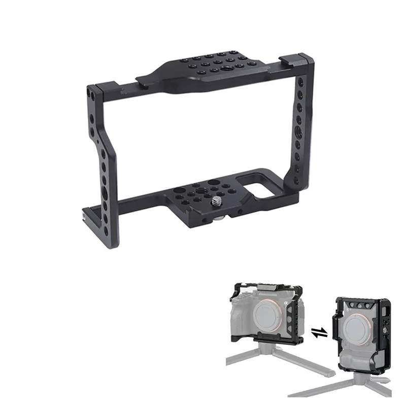 

FEICHAO G85 G80 Camera Cage with 1/4 3/8 Holes Cold Shoe Mount for Panasonic Lumix G85/G80 DSLR Camera Aluminum Alloy Case Frame