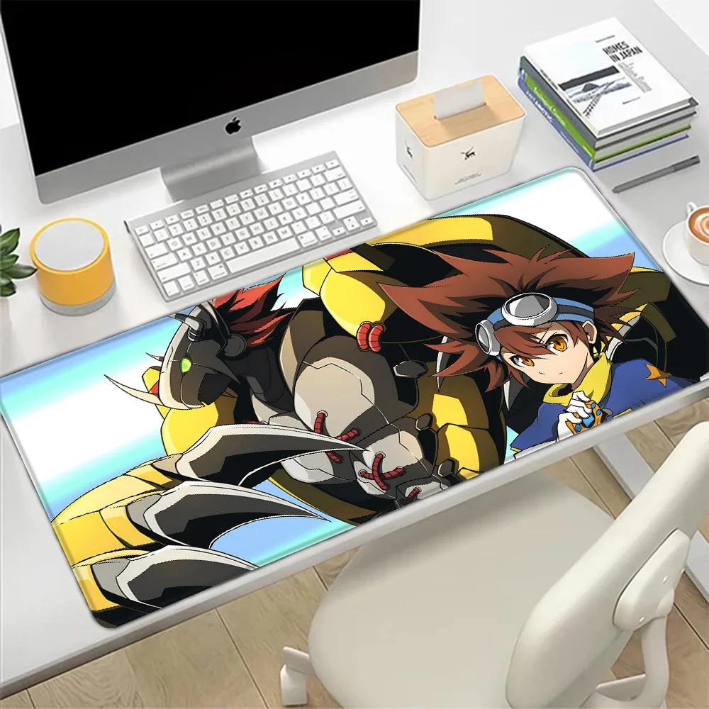 Digimon Playmats Greymons Mousepad HD Printing Computer Gamers Locking Edge Non-slip Mouse Pad XXL90x40cm Keyboard PC Desk Pad