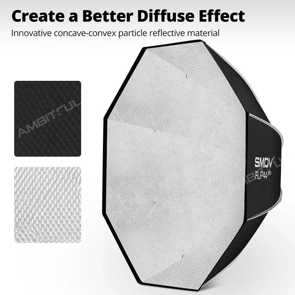 SMDV FLIP 36Pro 44Pro Octagon Parabolic Softbox Quickly Release Bowens Elinchrom Mount Softbox For Out Door Shooting live pics