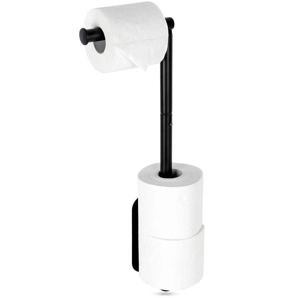 Toiletrolhouder staal zwart 46,5 cm