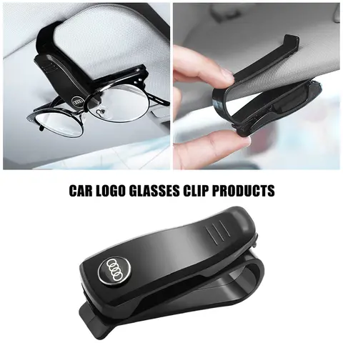 자동차 ABS 소재 안경 클립 썬 바이저 선글라스 카드 상자 Audi Quattro Sline A3 A4 A6 A5 Q5 A1 Q7 Q3 Q2 Q8 A7 TT에 적합