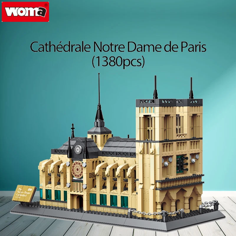 

Woma Brand Puzzle Block Toys Famous Architecture Notre Dame Cathedral Statue of Liberty Block Models Children's Puzzle Toy Gifts