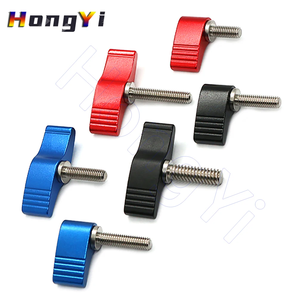 4PCS M4 M5 M6 M8 Thumb Screws Aluminum Alloy Butterfly Shape Screws Adjustable Handle Knob Tighten Screw for SLR Rail Rod Slider