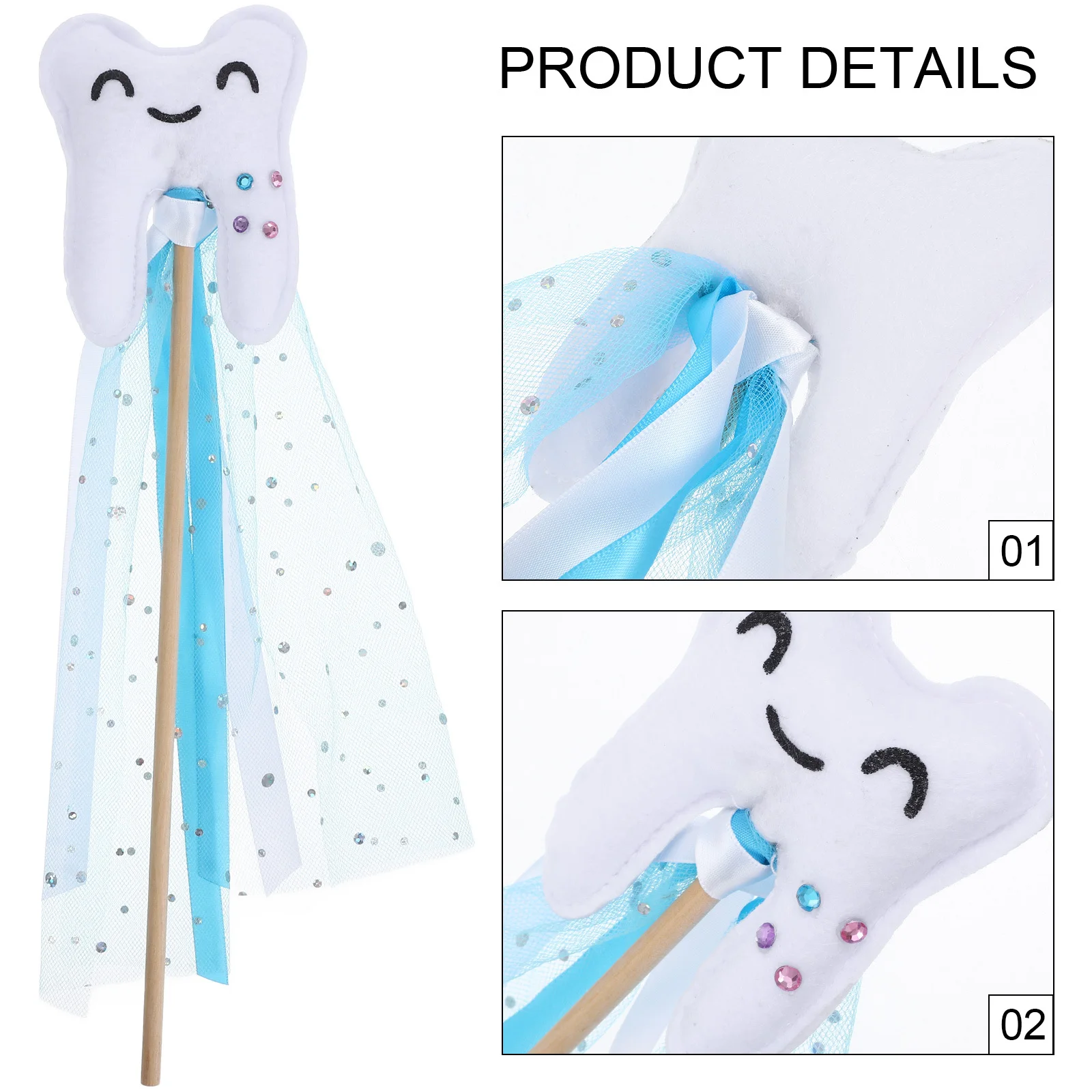 Varinha de fada novidade princesa casamento dentes vara adereços traje de fadas prop crianças cosplay palco desempenho