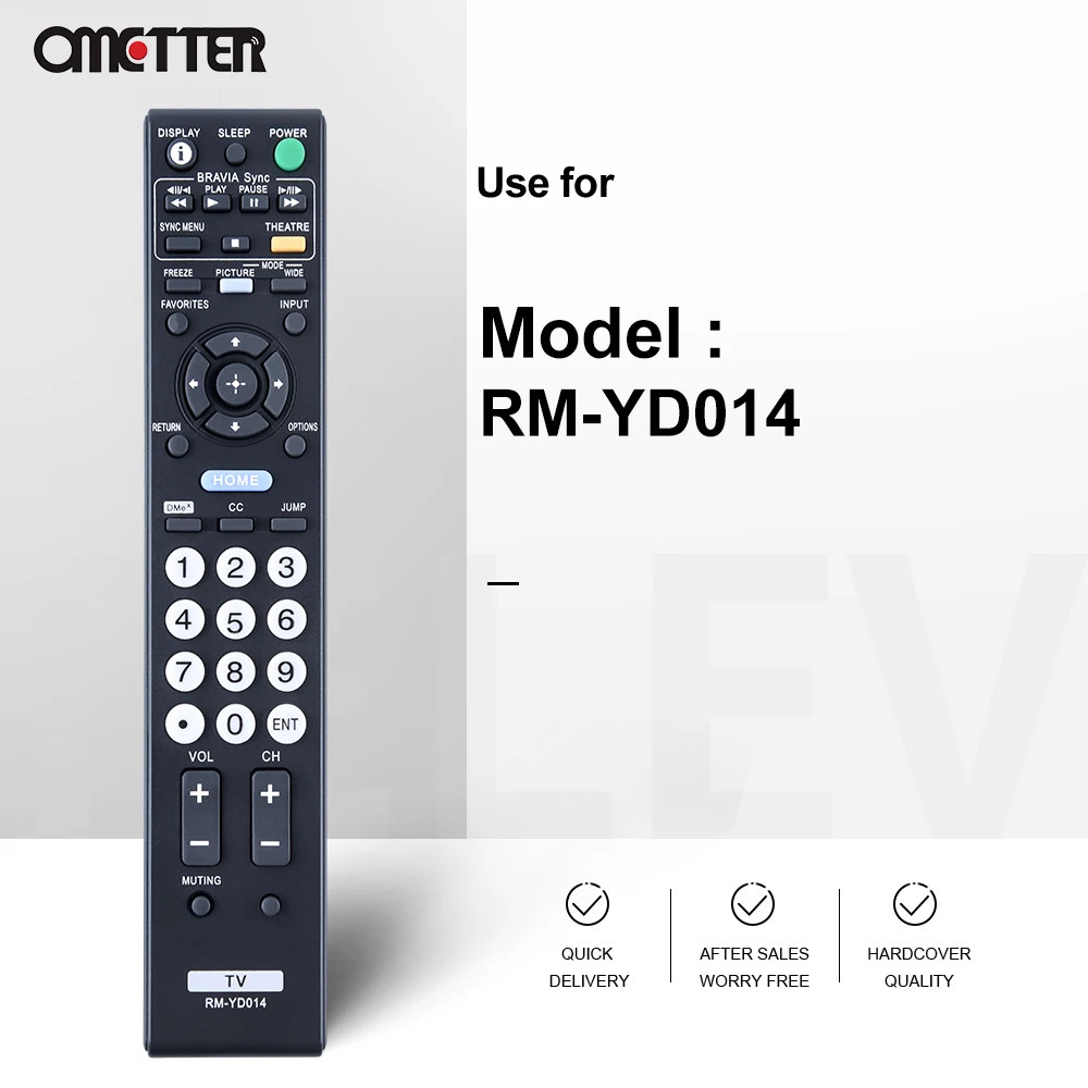 Baru RM-YD014 Cocok untuk Sony TV Remote KDL-32VL140 KDL-32XBR4 KDL-32XBR6 KDL-37XBR6 KDL-40D3000 KDL-40V3000 KDL-52V4100 KD