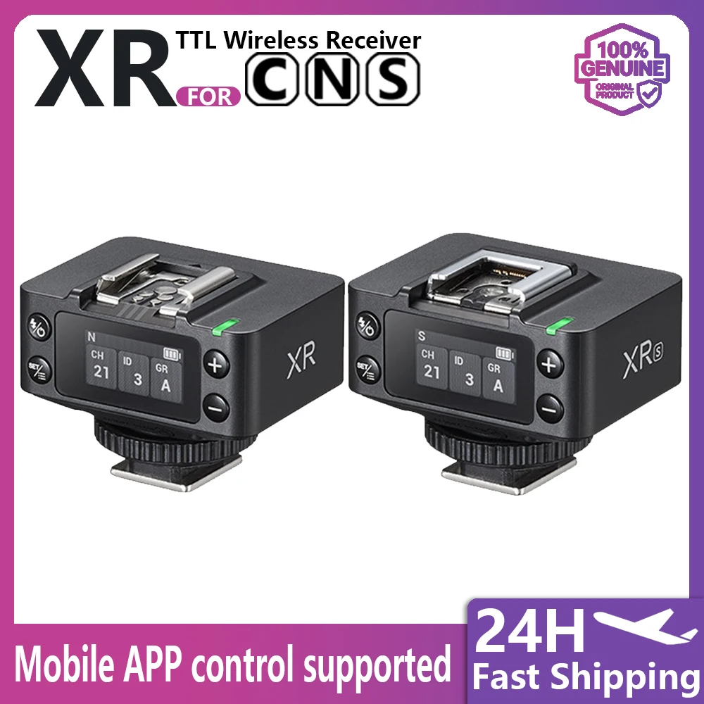 XR-S TTL Wireless Flash Receiver X System Trigger for Canon Nikon Sony Studio Speedlite •