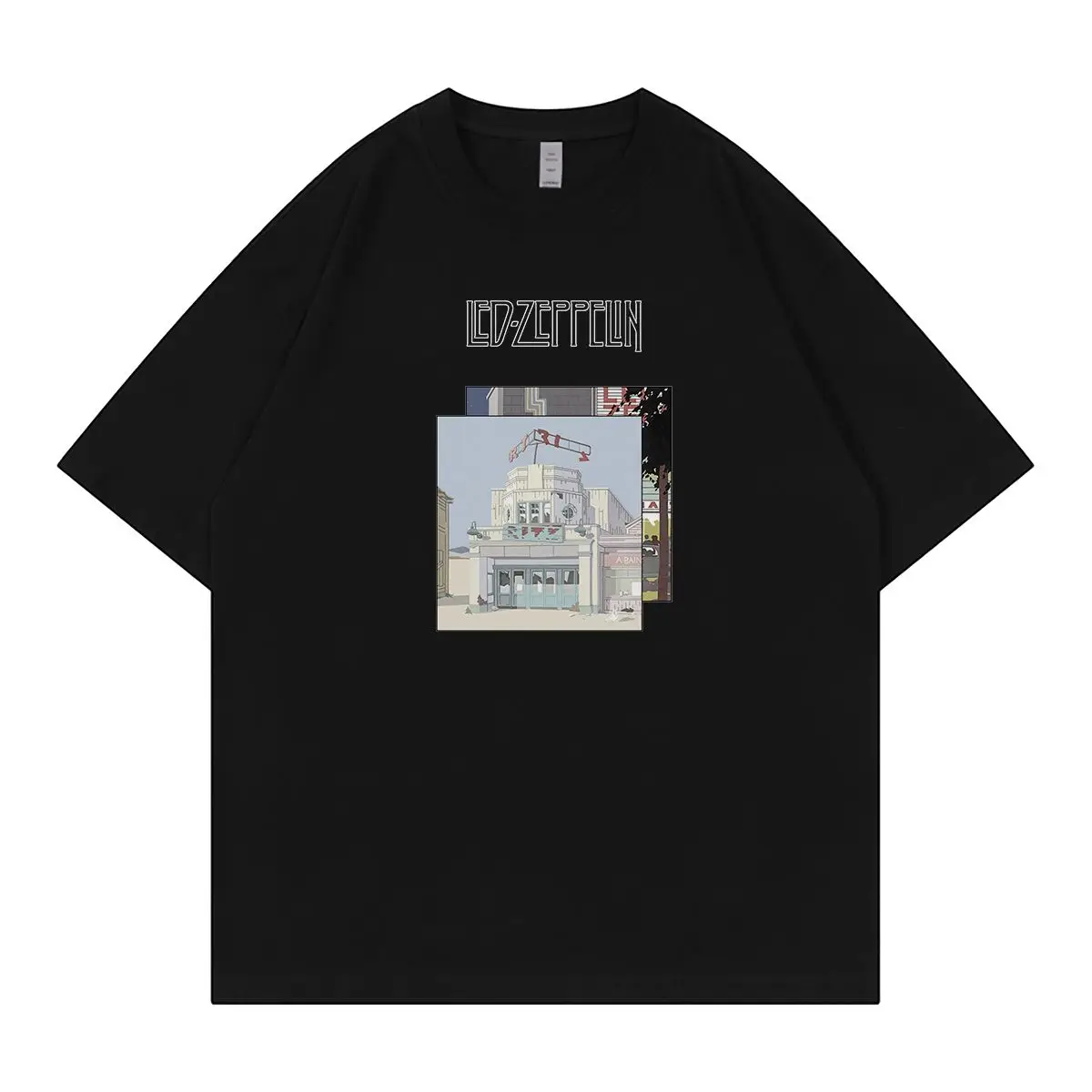 

Led Zeppelin Band American Street Хип-хоп Повседневные свободные мужские и женские футболки из чистого хлопка с круглым вырезом в стиле рок с короткими рукавами