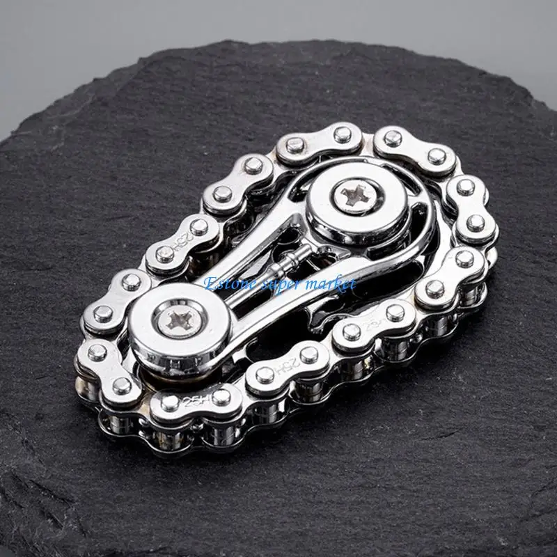 090B Quality Metal Fidgets Spinner with Gear Chain Mechanism Perfect for Indoor and Outdoor Use Great Gift for Hobbyists