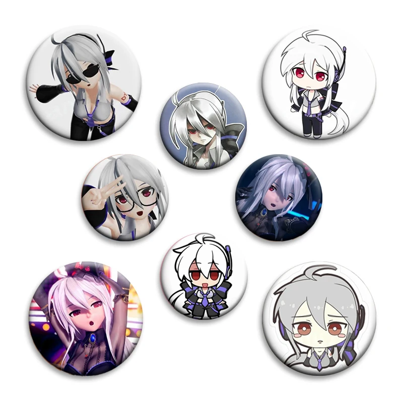 

32mm Creative Virtual Singer Yowane Haku Enamel Pins Creative Brooch Metal Badge for Bag Clothes Hat Shirt Decor Fashion Gifts