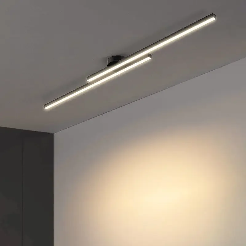 

Long Aluminium LED Ceiling Light Modern Creative Design Ceiling Lamp Indoor Lighting Fixture Hallway Balcony Aisle Office Lustre