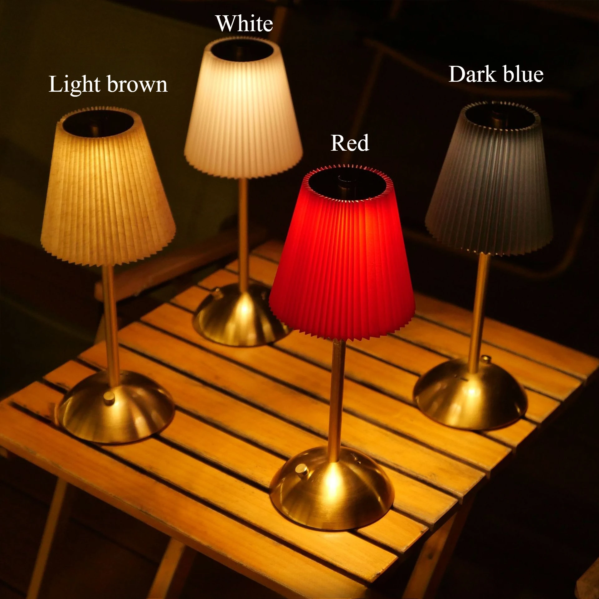 

USB перезаряжаемая ткань и металл светодиодная настольная лампа, ночник для спальни, регулируемое окружающее освещение для декора столовой