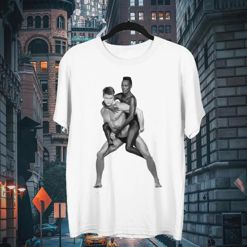 Grace Jones Mulher Forte Camiseta Preta S 2345Xl