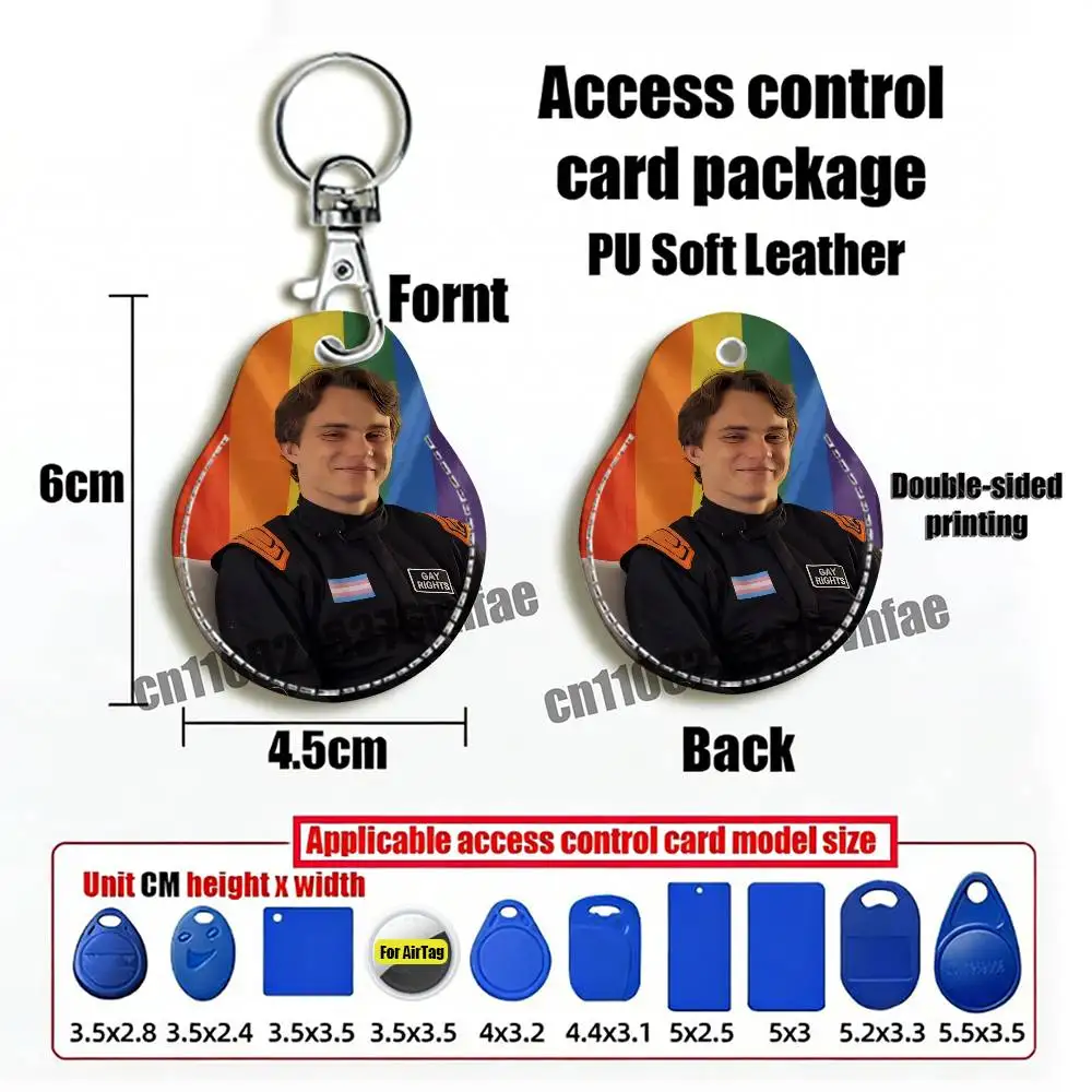 For 81 O-Oscar P-Piastri For AirTag Card Holder Cover ID Clips Credit Bank Access Bus Electric Keychain