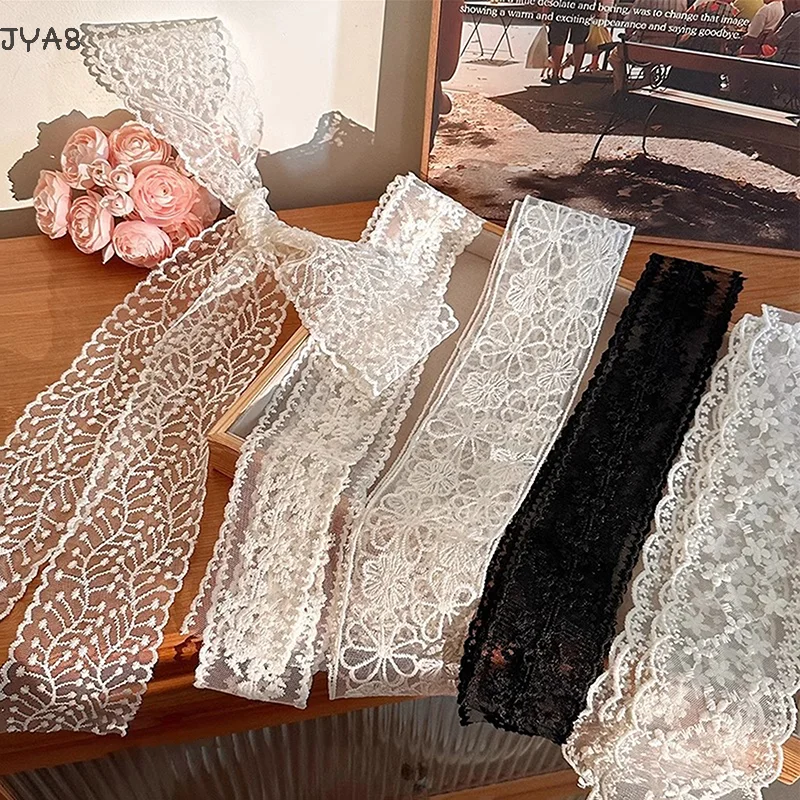 Новая кружевная лента, шарф для волос, косы, повязка на голову, аксессуары для волос, сумка с вышивкой, длинные шарфы на шею, лента, шляпа от солнца, кружевная отделка F