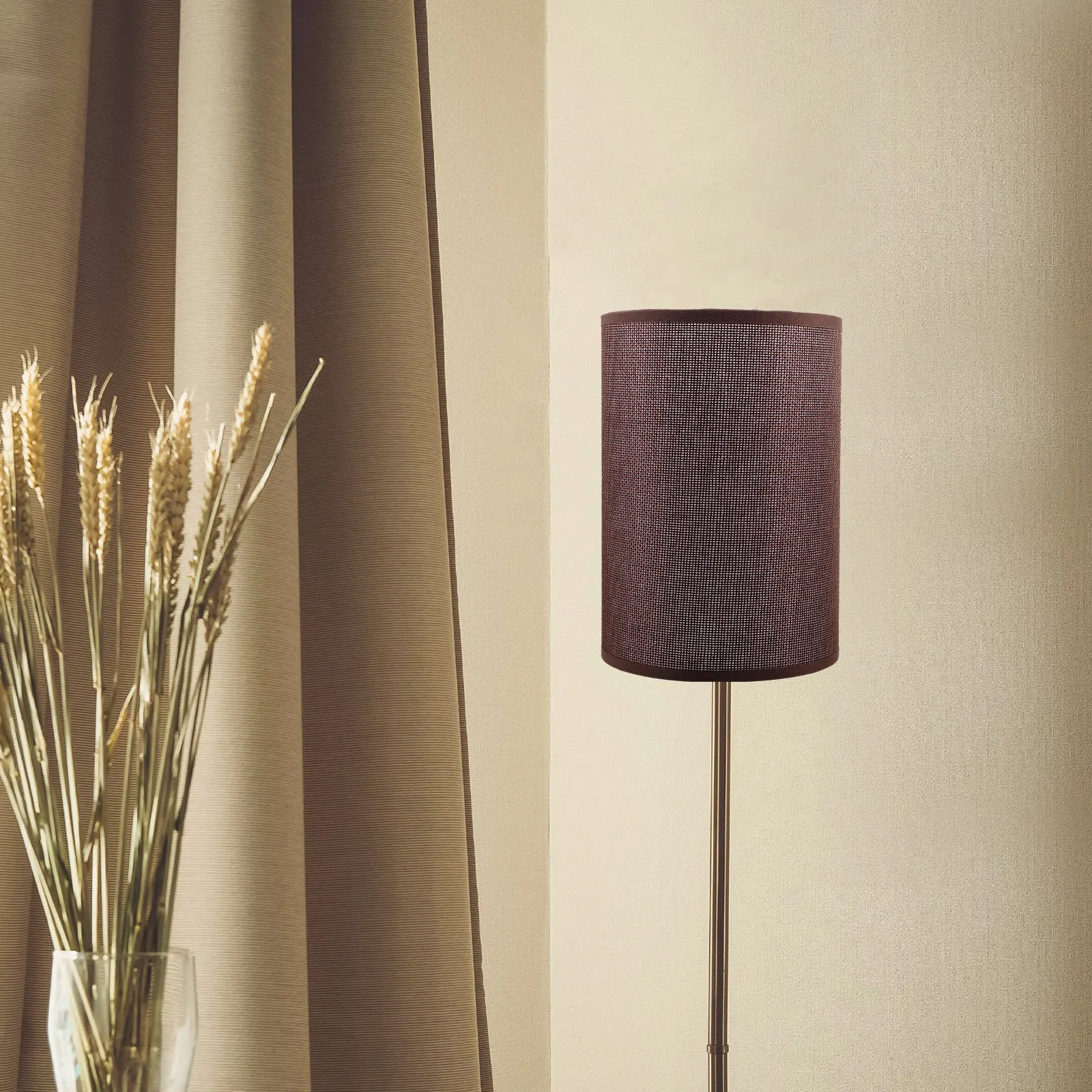 

Простой круглый абажур для напольных и настольных светильников, льняной, с железным каркасом, простая установка, для дома, офиса, отеля, декоративный, сменный.