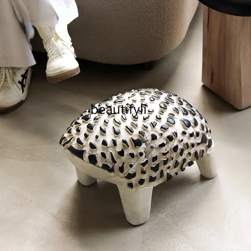 

yj Japanese-Style Sweet Mango Wood Living Room Home Solid Wood Porcupine Creative Stool