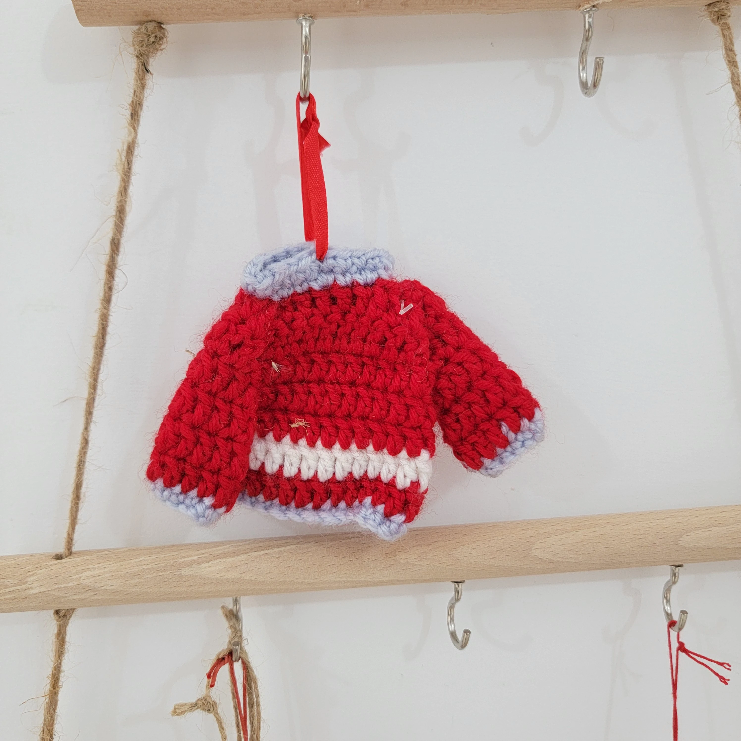 

Weaving Crochet Item for Christmas Ornament, Festive Decorative Knots, Tree Decoration, 2Pcs per Pack