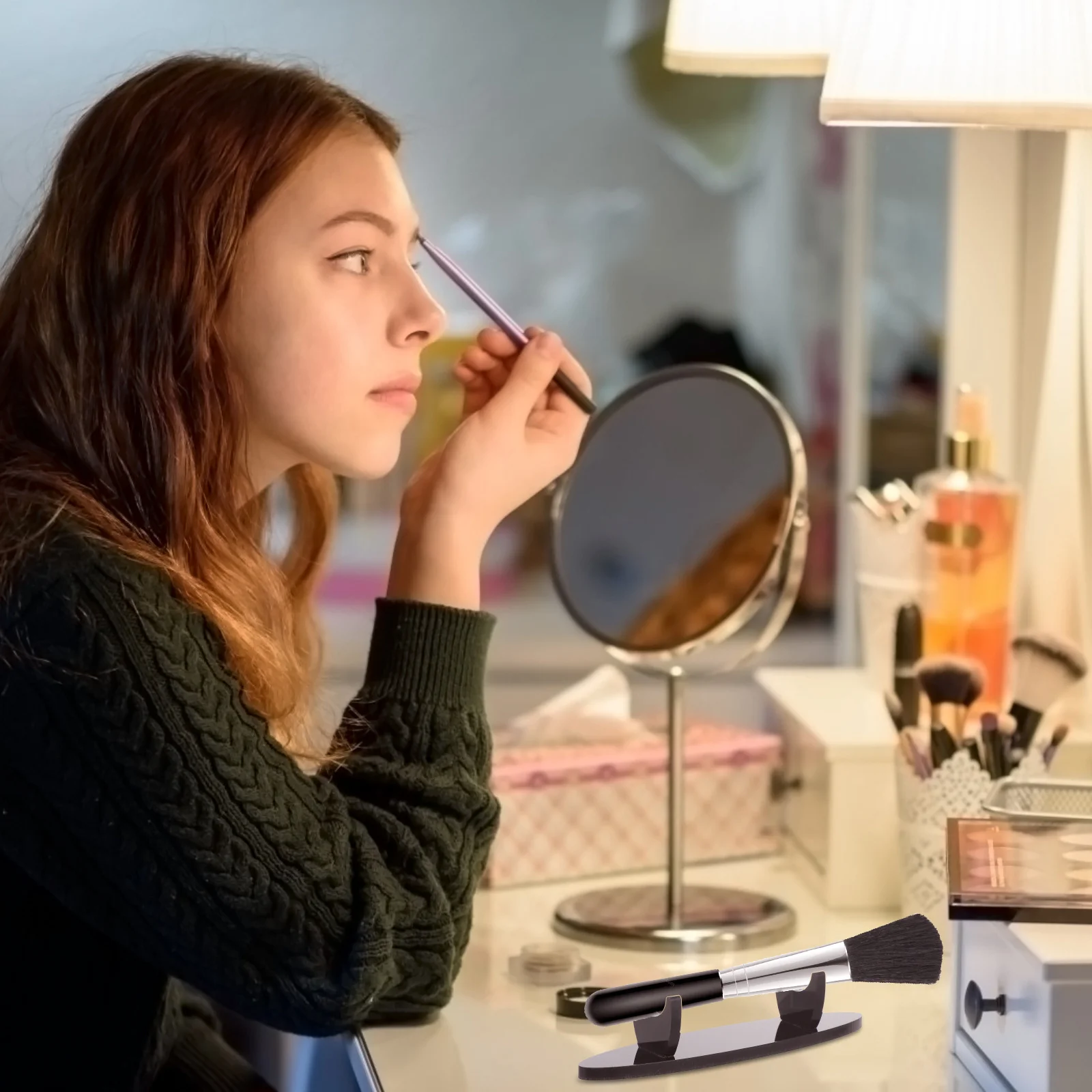 

1Pcs Pen Display Holder Premium Acrylic Eyeliner Display Rack Eyebrow Pencil Organizer Desktop Storage Rack for Pens Makeup