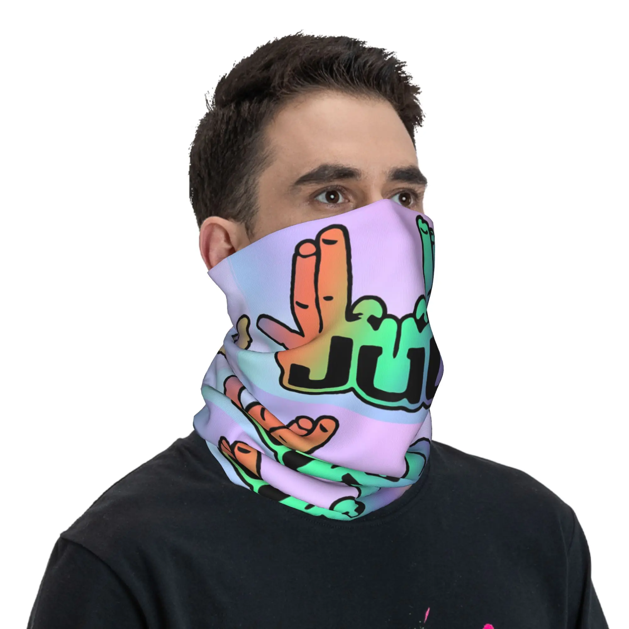 مخصص يوليو الرقبة الجراب النساء الرجال يندبروف الشتاء الفرنسية مغني الراب الموسيقى باندانا وشاح لركوب الدراجات #4