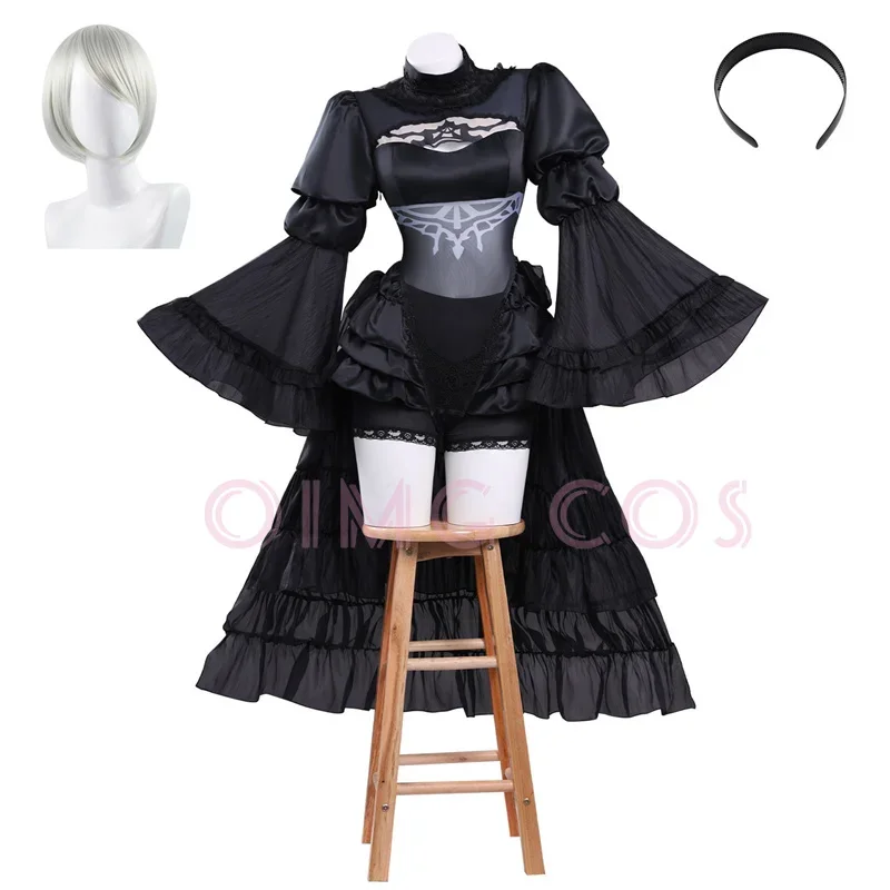 Disfraz de cosplay de Nier Automata, traje de Yorha 2B, atuendo para juegos, disfraces para mujeres, disfraces para niñas, vestido de Halloween, para fiestas y bodas.