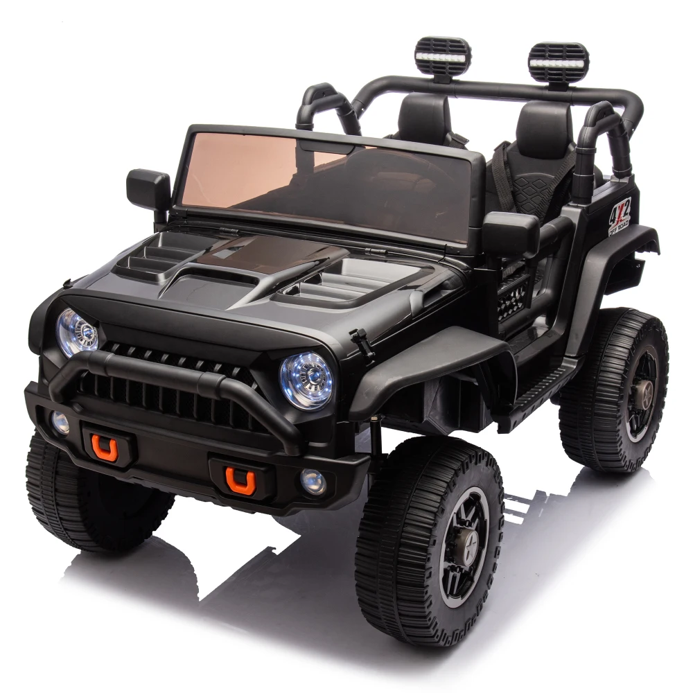 24V 2-Seater Kids Ride On Truck Car with Remote Control 400W Motor LED Lights MP3 Bluetooth 4-Wheel Suspension Off-Road Toy