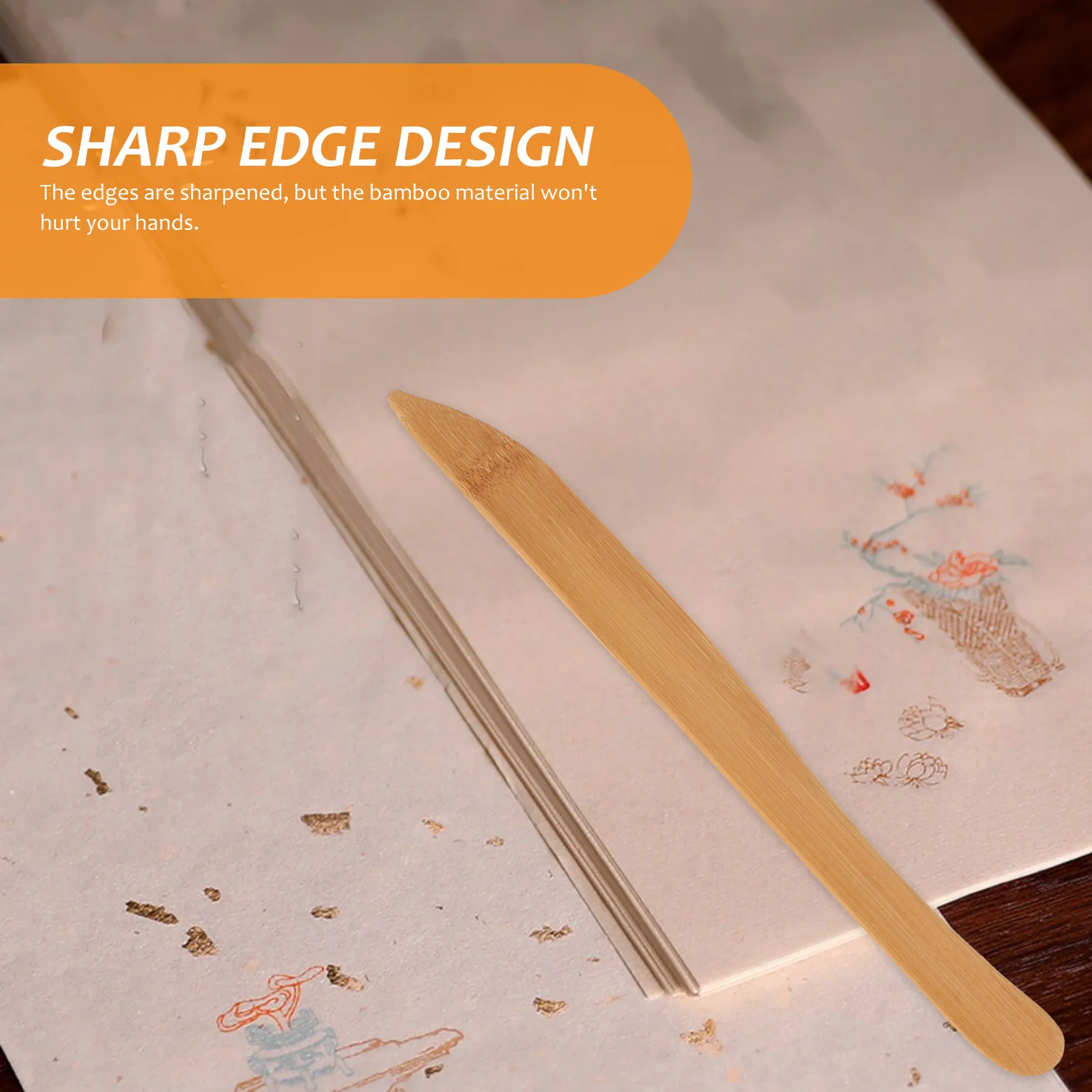 Bamboo Paper Cutter Practical Lightweight Portable Letter Opener Multi Function Wear Resistant Office Accessory