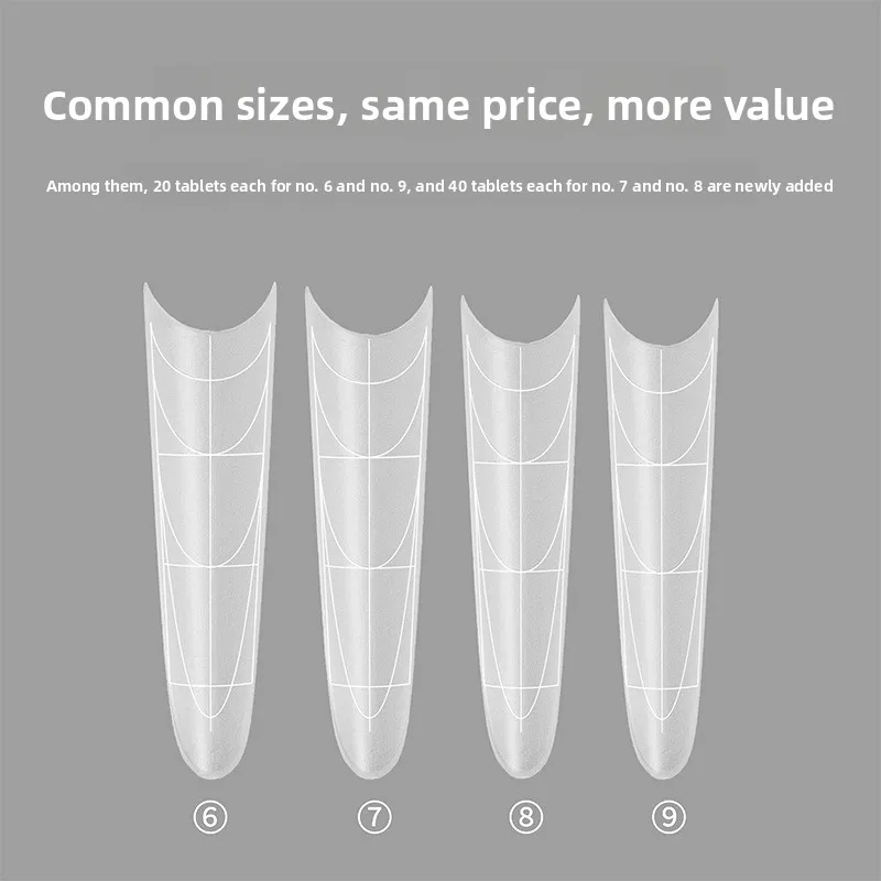 360 قطعة 12 حجم ملحقات جديد طويل القطع الناقص مع علامات القراد أشكال الأظافر-أشكال مزدوجة نعش اللوز مسمار أشكال القالب العلوي القالب السفلي #5