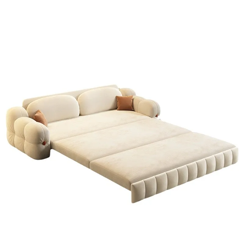 Anju flannel sofa bed dual-purpose integrated multi-functional pull-out foldable storage small apartment new sofa bed