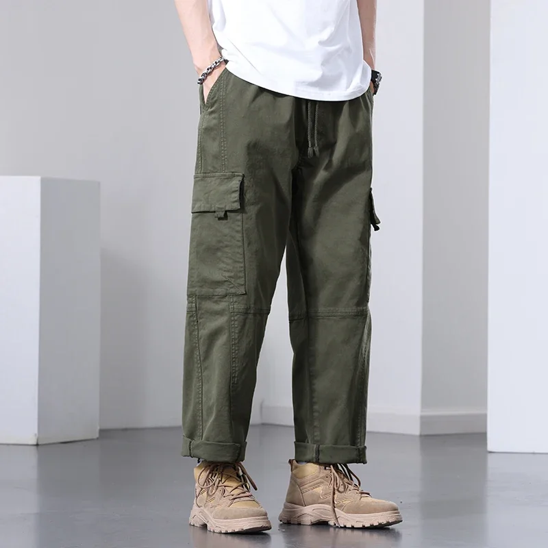 HIQOR, pantalones Cargo tácticos verde militar para hombre, pantalones clásicos para senderismo al aire libre, pantalones para correr, ropa de