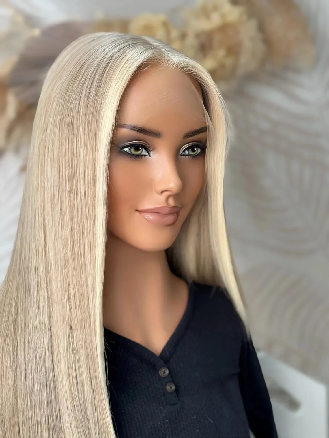 تسليط الضوء على الباروكات شقراء فاتحة الإناث طبقة طويلة الطبيعية مستقيم بيروكات صناعية 13*4HD الدانتيل الشفاف الباروكات الاستخدام اليومي تأثيري