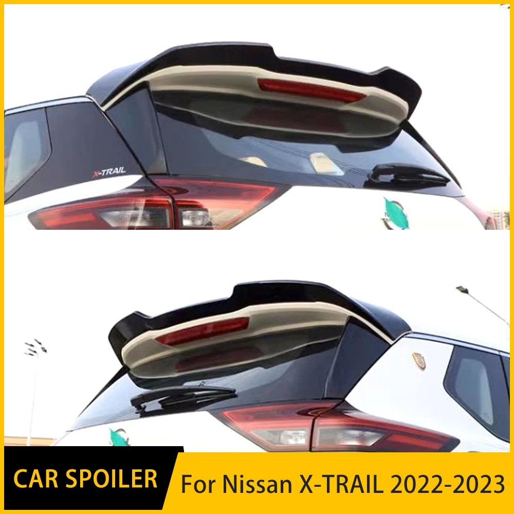 For Nissan X-TRAIL 2022-2023 Roof Spoiler ABS Material Primer Color Rear Window Roof High Quality Sports Spoiler Wing Diffuser