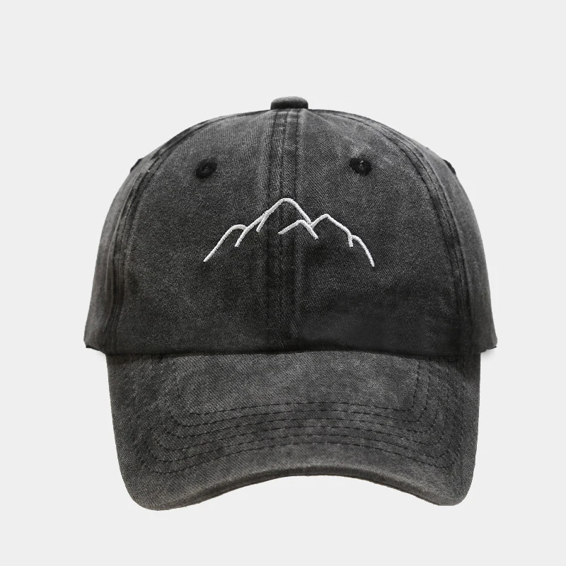 Mountain Range Embroidery Mens Womens Baseball Caps Adjustable Snapback Hip Hop Caps Outdoor Hiking Hat for Sports Gorras