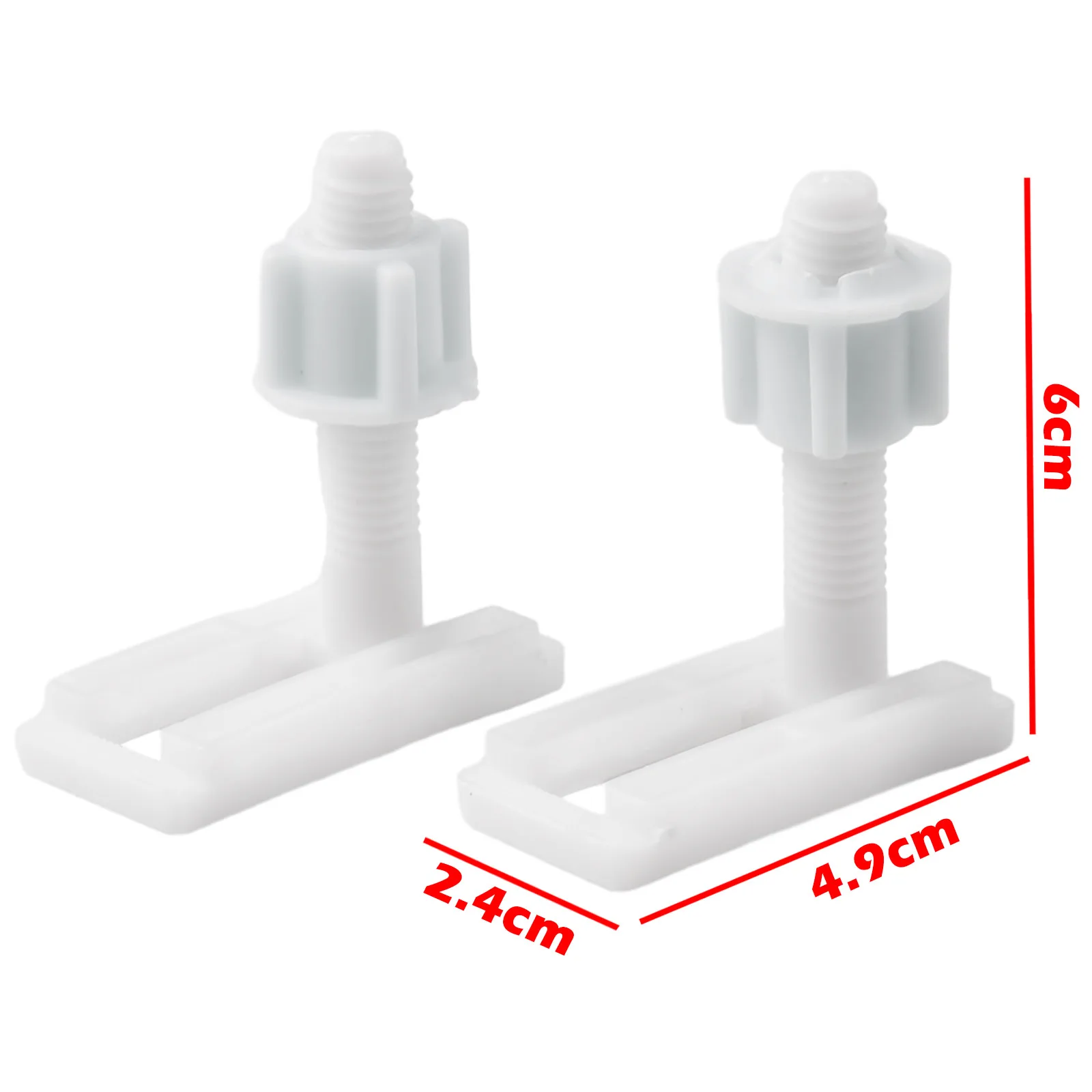 New Useful Bathroom Toilet Hinge Screws Plastic Bolts Tools White 2*Sliding Plates 2*Washers Plastic Repair Kit Replacement