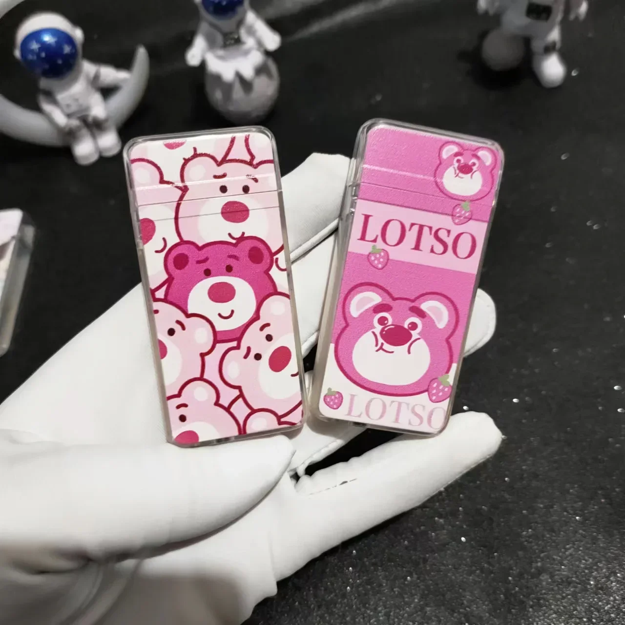 Kawaii Kuromi Pink Flame Lighter Creativity Strobe Light Igniter Hello Kitty Lighter Cinnamoroll Melody Girl Smoking Accessories